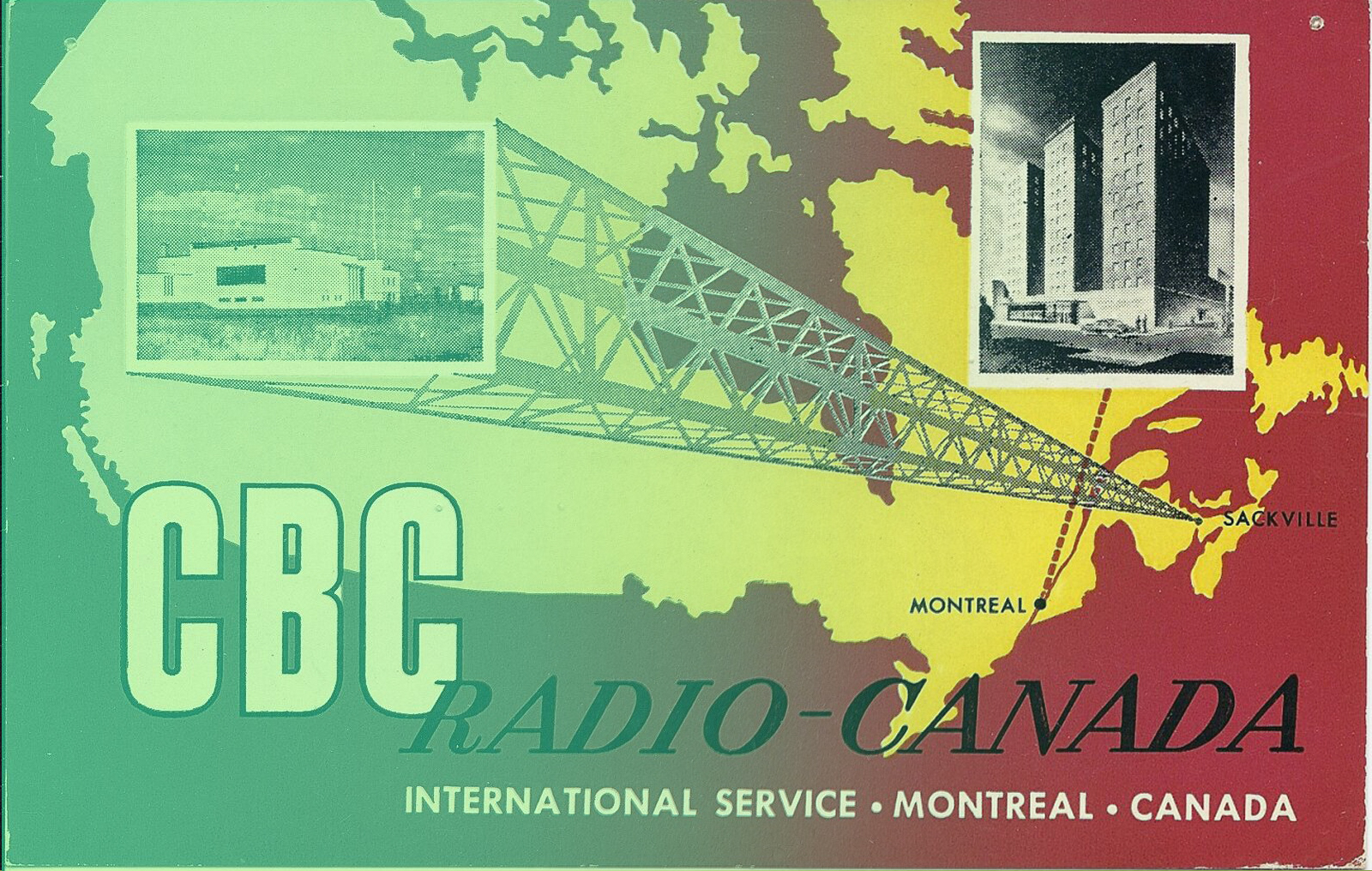 QSL Card, CBC Radio-Canada, 1956